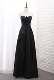 2024 Evening Dresses Sweetheart Satin With Slit A Line PBQA2QZL