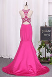 2024 Prom Dresses Mermaid V Neck Beaded Bodice PLTFBR4N