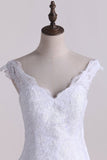 2024 Wedding Dresses Off The Shoulder Tulle & Lace With Applique PY737HLR