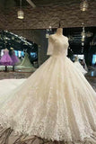 2024 Marvelous Wedding Dresses A Line With Beading Royal LuxuryTrain PZQK515X