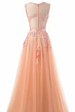 Beautiful A-Line Long Lace Tulle Zipper Evening Dress Ball Gown P9GDPGQH