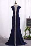 2024 High Neck Spandex With Beading Mermaid P9DA6JHA