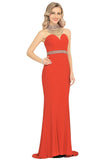 2024 Prom Dresses Mermaid High Neck Spandex With Beading PYD42DRK