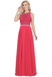 2024 Open Back Scoop A Line Prom Dresses With PJZ6MDSD