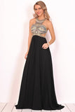 2024 Scoop Prom Dresses A Line Open Back P95QMEP2