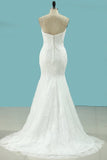 2024 Mermaid Sweetheart Wedding Dresses Lace With Applique Court PGNF2G7T