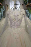 2024 Marvelous Wedding Dresses Zipper Up With Appliques And Beads PLG3YKAJ