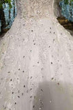 2024 New Arrival Wedding Dresses Lace Up With Appliques And Sequins Scoop PQKDPKH9