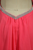 2024 Halter A Line Short/Mini Homecoming Dresses Chiffon With Beads P37H1GQ2