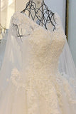 2024 Off The Shoulder A Line Wedding Dresses With Beads Court Train PY4SK6MN