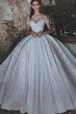 Amazing Modest Long Off The Shoulder Lace Beading Ball Gown PDYP4E6A