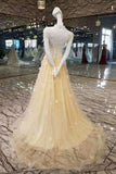 2024 New Arrival Floral Prom Dresses Lace Up With Beads And PA19R6GP