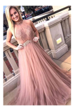 Chic Halter Formal Prom Dress Tulle Appliques A Line Evening STKPYARAC2F