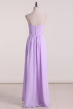 2024 A Line Bridesmaid Dresses Sweetheart Asymmetrical Chiffon With P3MJCMJ7