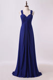 2024 Halter Prom Dresses A Line Floor PHJZYG9E