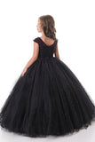 2024 Scoop Tulle With Beading Ball Gown Floor Length P77CR2TA