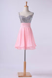 2024 Homecoming Dresses Straps Chiffon Short With PN9CSKHL