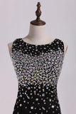 2024 Homecoming Dress Scoop Sheath/Column With Rhinestone PBRNSLBB