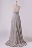 2024 Prom Dresses A Line Halter Floor Length P1S5437N