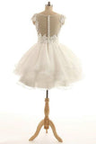 2024 A Line Homecoming Dresses Scoop Organza With PTZNQCZ5