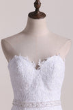 2024 Wedding Dresses Sweetheart Tulle With Applique And P4KE96X8