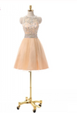 Short Prom Gown Champagne Homecoming Gowns Homecoming Dress