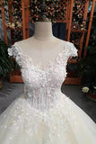 2024 Hot SellingFloor Length Lace Up Wedding Dresses With Appliques P9BYXMZM