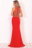 2024 Prom Dresses High Neck Beadd Bodice PAHENA3G