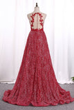 2024 Scoop Lace Prom Dresses Mermaid/Trumpet PKR6T4Z1