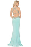 2024 Prom Dresses Scoop Beaded Bodice Mermaid Spandex PX69NZA7