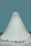 2024 Luxurious Wedding Dresses High Neck Tulle With Sequins Beads Crystals PHG6S3SQ