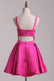 2024 Fuchsia Sexy Back Straps Homecoming Dresses A Line P9JGCBAK