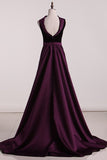 2024 Velvet High Neck Open Back Evening Dresses Mermaid PKXYSK27