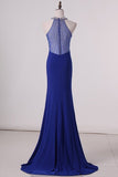 2024 Prom Dresses Scoop Mermaid Spandex With Beading PFG7DM1P