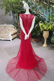 2024 New Arrival Burgundy/Maroon Prom Dresses A-Line Zipper Up Scoop PD8AFHYK