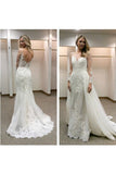 2024 Wedding Dresses Mermaid Long Sleeves Scoop With PL33NECM