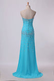 2024 Prom Dresses Sweetheart Rhinestone Beaded Bodice PBA4XRFG