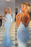 2024 Sexy Open Back Spaghetti Straps Prom Dresses Mermaid PF9K1X3N