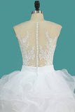 2024 Scoop Tulle With Applique Detachable Wedding P6CEYH77