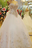 2024 Luxurious&Elegant Sweetheart Wedding Dresses With Beads And P8H3C8QP