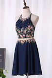 2024 A Line Scoop Homecoming Dresses Chiffon With Beading P3TBP8XZ