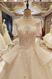 2024 New Arrival Marvelous High Neck Wedding Dresses With Bow Knot Appliques PZ2JDA1X