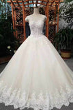 2024 Hot SellingFloor Length Lace Up Wedding Dresses With Appliques P9BYXMZM