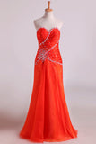 2024 Sweetheart A Line Chiffon Evening Dresses PKG863YR