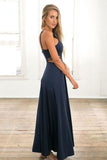 2024 Evening Dresses A Line Spaghetti Straps Chiffon With Slit PN4B3LC9