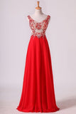 2024 Bicolor Off The Shoulder Floor Length Prom Dress Beaded Lace Bodice PXFC4C56