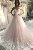 2024 New Arrival A-Line Wedding Dress Tulle P8NHBDYZ