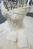 2024 Luxury Wedding Dresses A-Line Long Train Off The PH7RZY5B