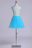 2024 Scoop Beaded Bodice Homecoming Dresses PJ6D2Q3Q