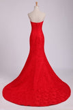 2024 Evening Dresses Mermaid/Trumpet Sweetheart Lace Court PMEZYDPY